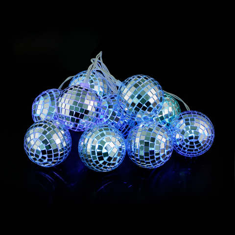 Lights Kmart Nz Chirstmas Decor 10 Led Colour Changing Mirror Ball String Lights Kmartnz