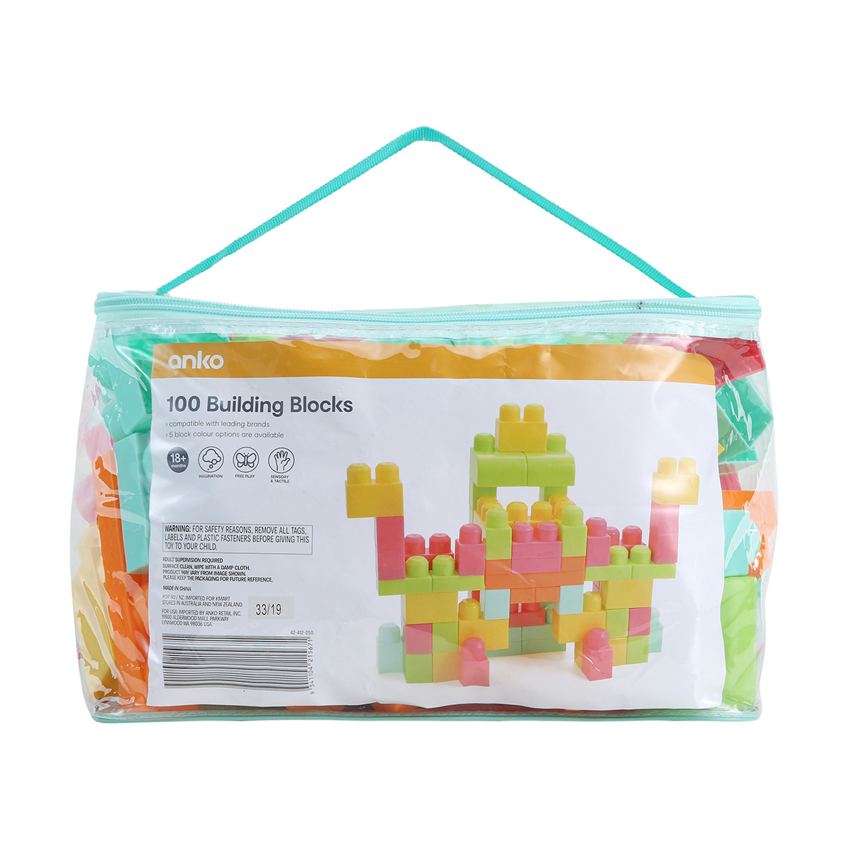 100 Piece Block Bag KmartNZ