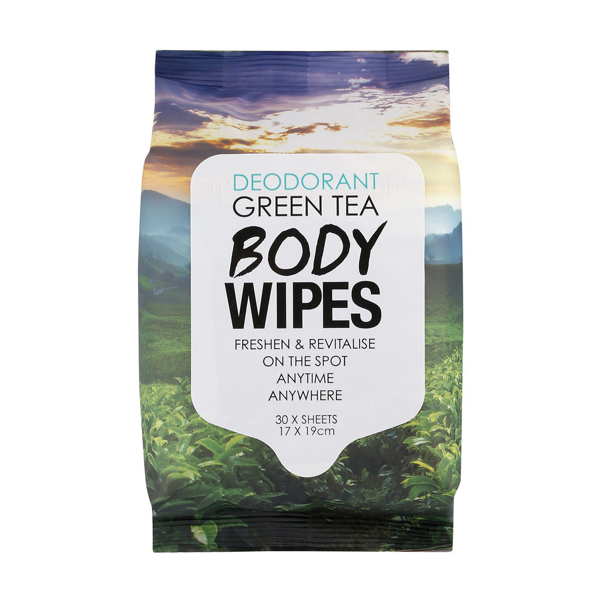 Deodorant Body Wipes Green Tea, Pack of 30 KmartNZ