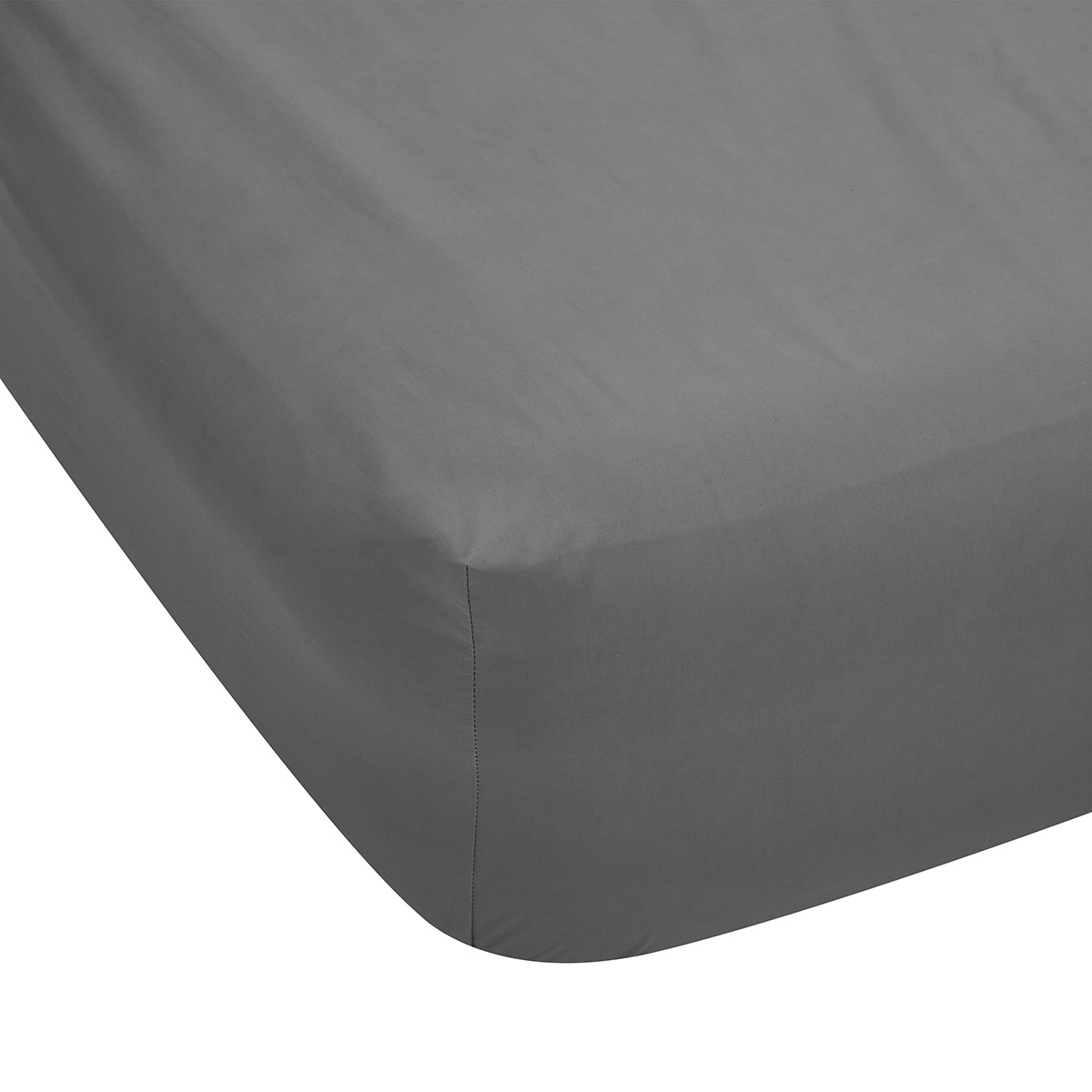 225 Thread Count Fitted Sheet Single Bed, Grey KmartNZ