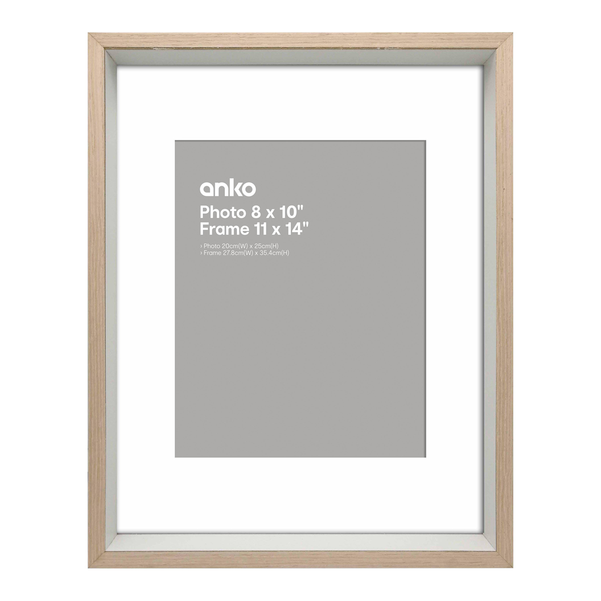 Manhattan Photo Frame 8in. x 10in. (20cm x 25cm), Oak KmartNZ