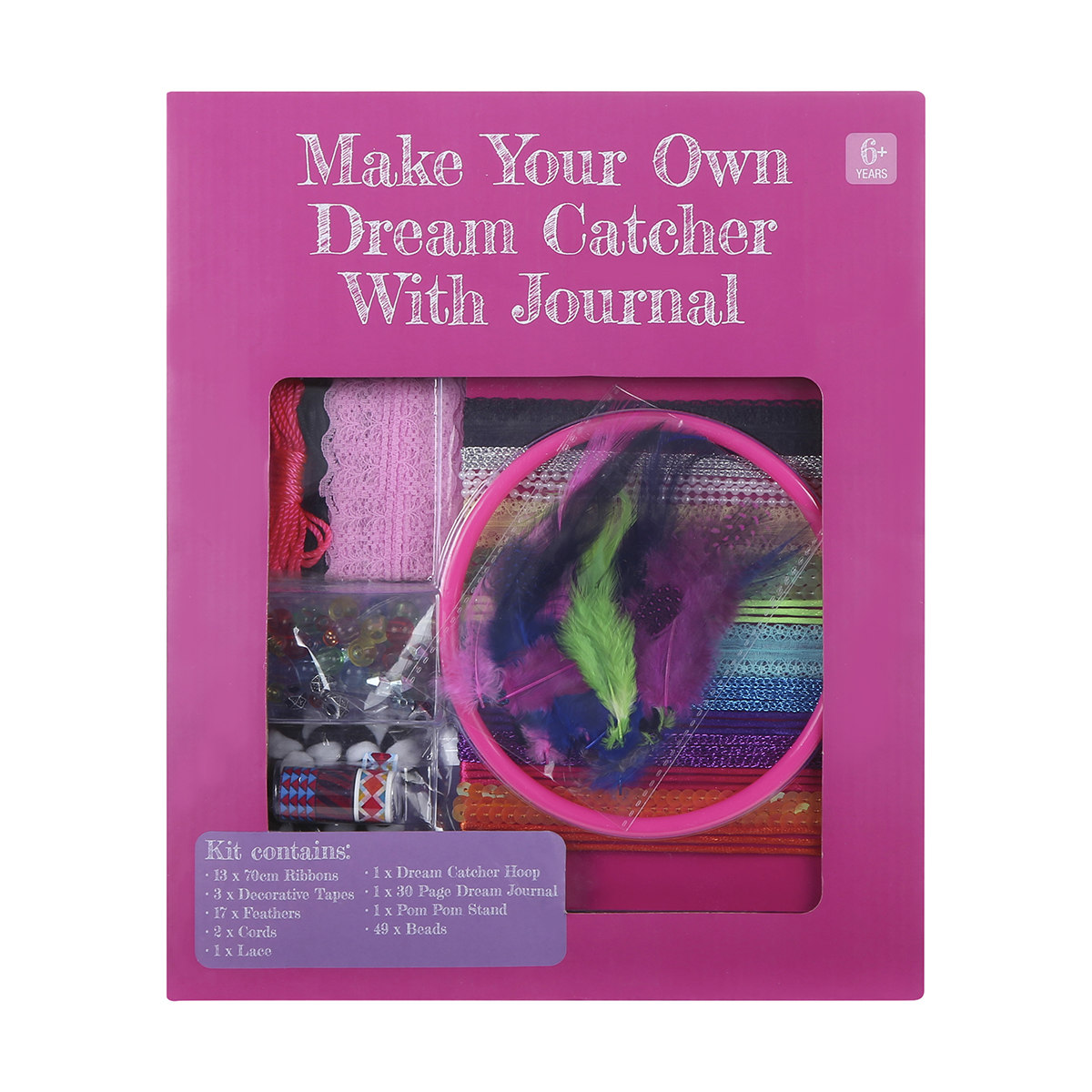 88 Piece Make Your Own Dream Catcher with Journal KmartNZ