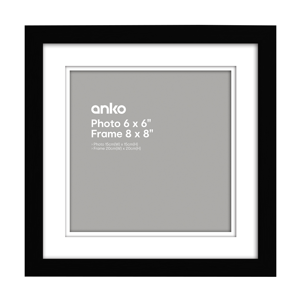 Nice Photo Frame 6in. x 6in. (15cm x 15cm), Black KmartNZ