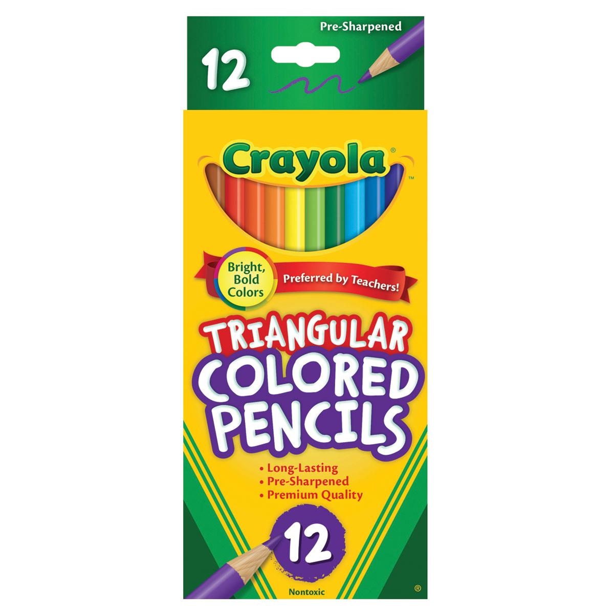 Crayola 12 Pack Triangular Coloured Pencils KmartNZ