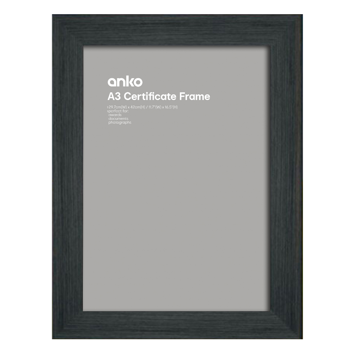 Certificate Frame A3, Black KmartNZ