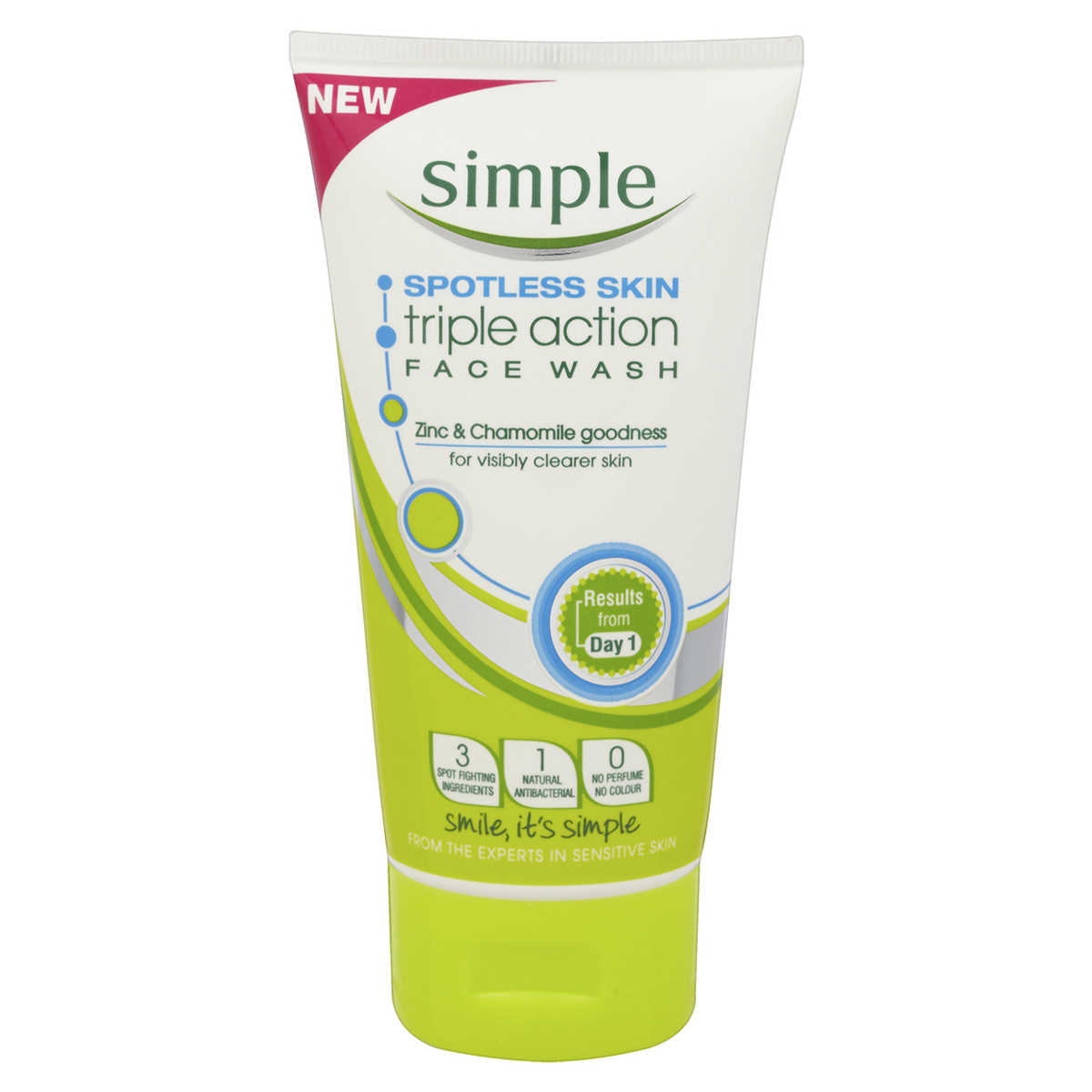Simple 150ml Spotless Skin Triple Action Face Wash KmartNZ