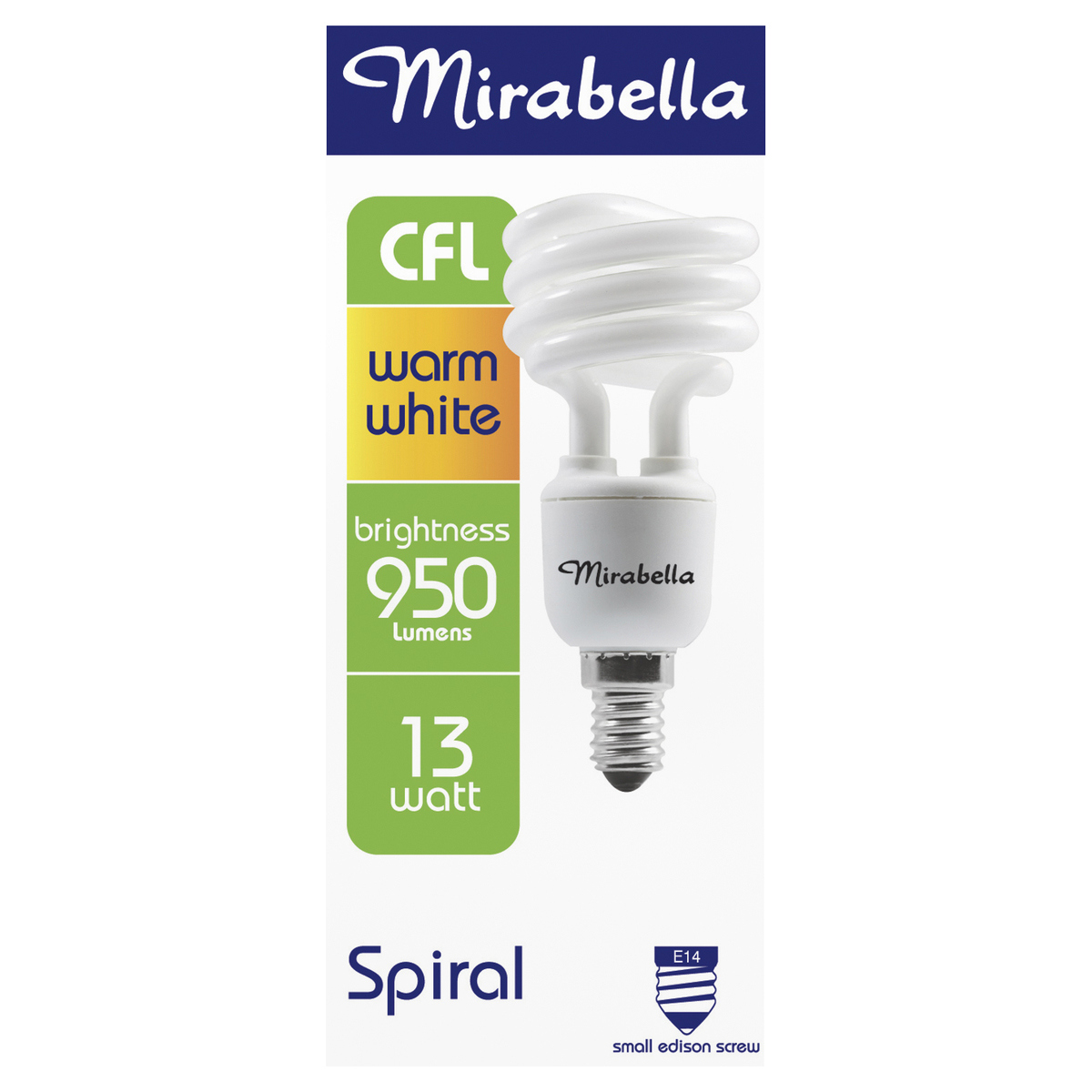 Mirabella E14 13W Spiral CFL Bulb KmartNZ