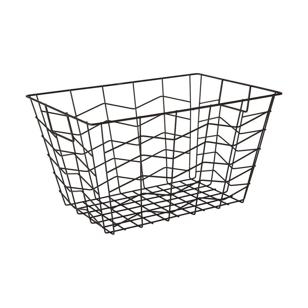 Black Rectangular Wire Basket KmartNZ