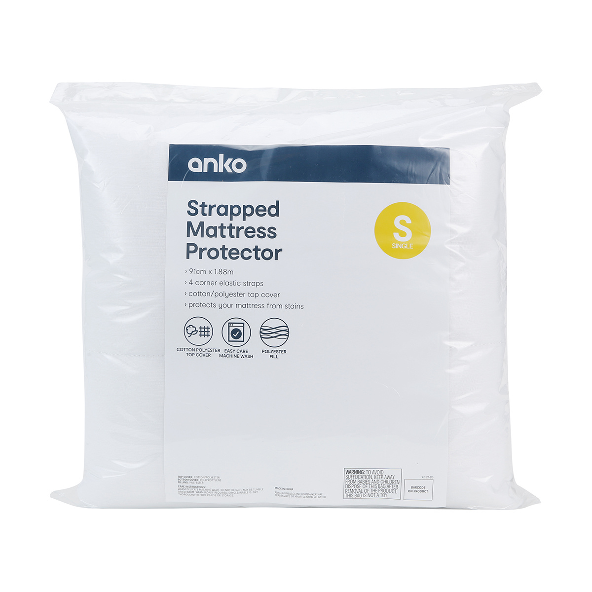 Strapped Mattress Protector Single Bed KmartNZ