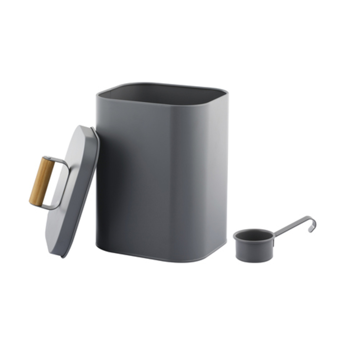 Laundry Powder Tin with Bamboo Handle KmartNZ