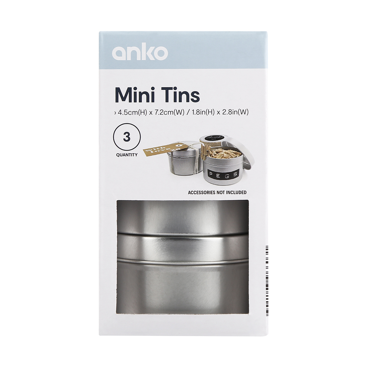 Mini Tins Set of 3 KmartNZ