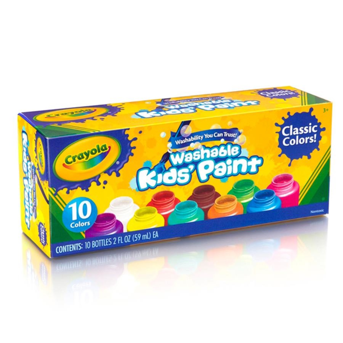 Crayola Washable Kids' Paint Classic Pack of 10 KmartNZ