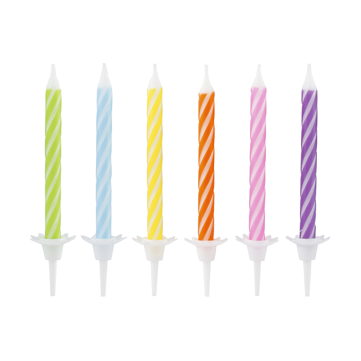 24 Pack Striped Candles KmartNZ