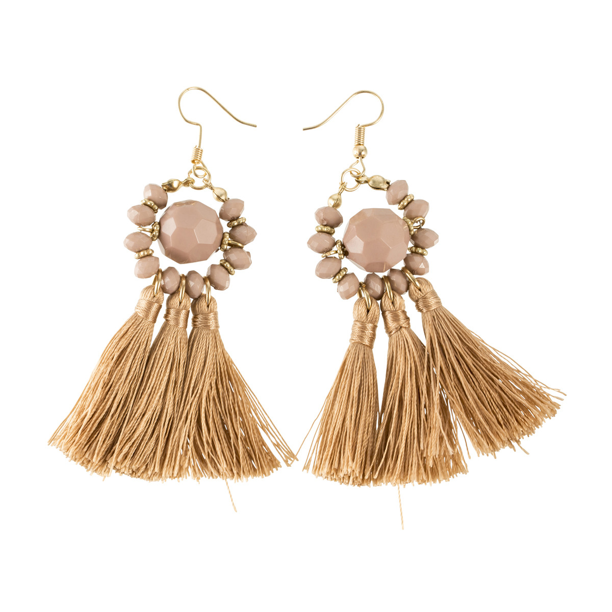 Statement Tassel Earrings Nude KmartNZ