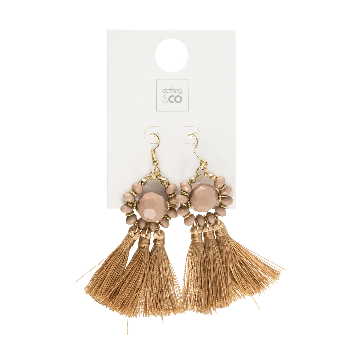 Statement Tassel Earrings Nude KmartNZ