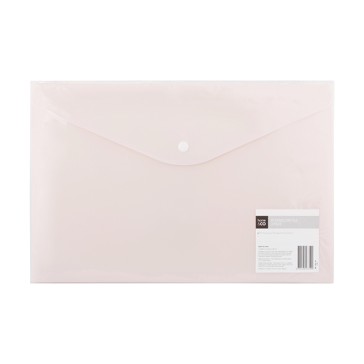PP Envelope File 3 Pack Pink KmartNZ