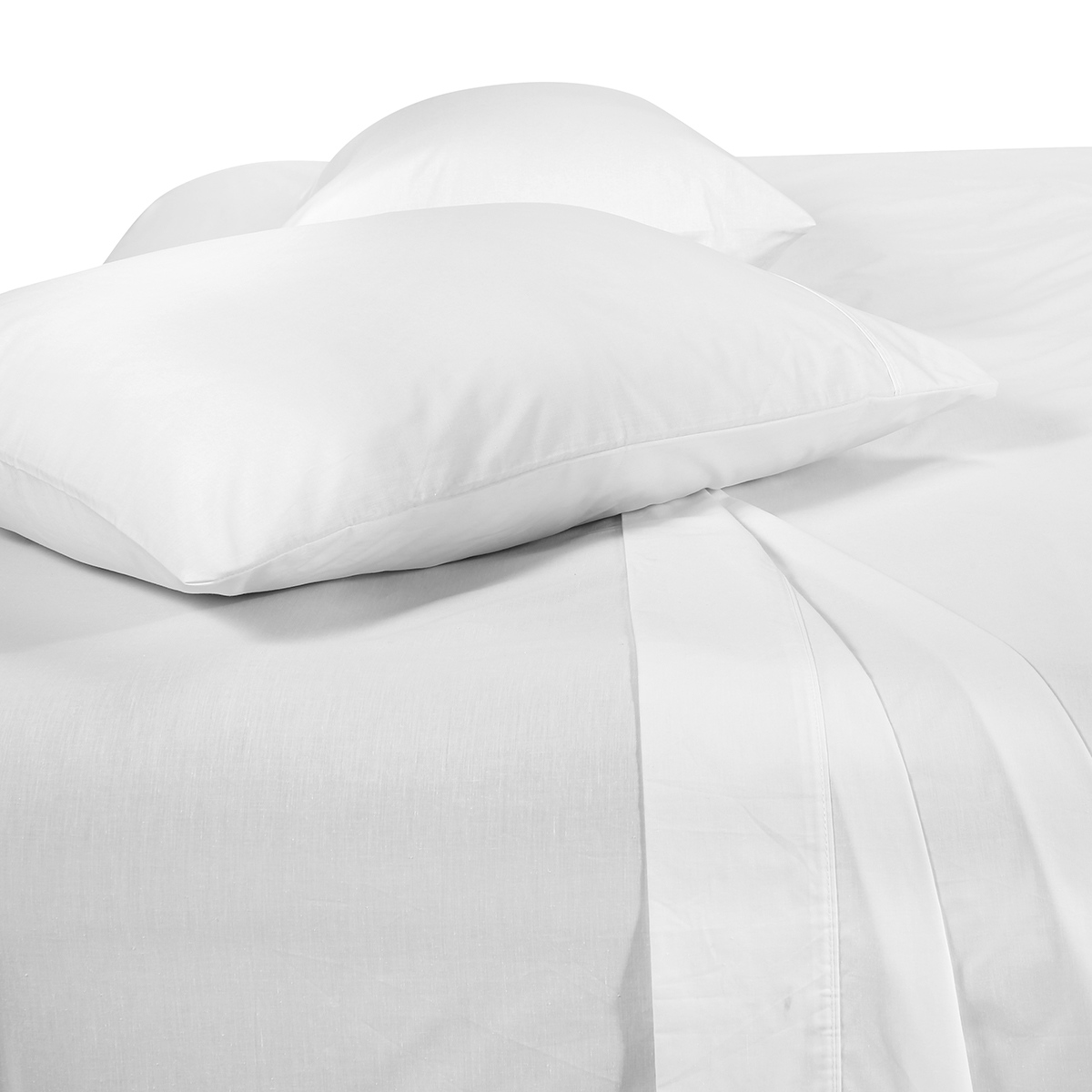 225 Thread Count Sheet Set - Queen Bed, White | KmartNZ