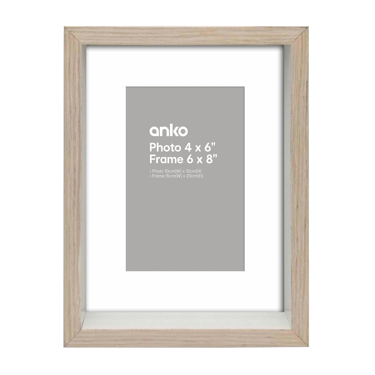 Picture Frame 4in. x 6in. (10cm x 15cm), Oak KmartNZ