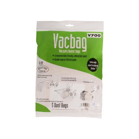 Vacbag Vacuum Cleaner Dust Bags Set Of 5 Universal Fit