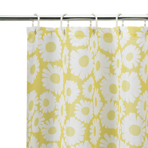 Daisy Shower Curtain Kmart Nz, Yellow Daisy Shower Curtain Hooks