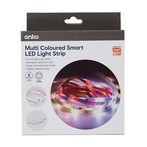 Multi Coloured Smart Led Light Strip, Led Strip Lights Nz Kmart