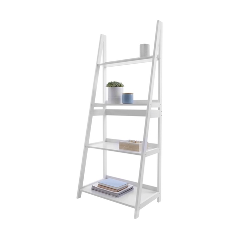 4 Tier Ladder Shelf White Kmartnz