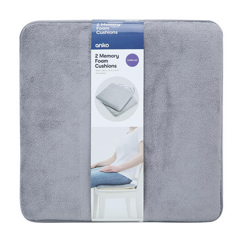 2 Pack Memory Foam Cushions Kmartnz 2 Pack Memory Foam Cushions Kmartnz, Memory Foam Chair Pad Nz