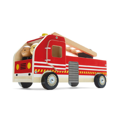 Wooden Fire Truck Toy Kmartnz