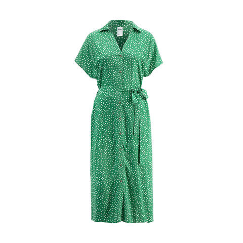 midi shirt dress short sleeve