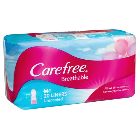 20 Pack Carefree Breathable Unscented Liners Kmartnz