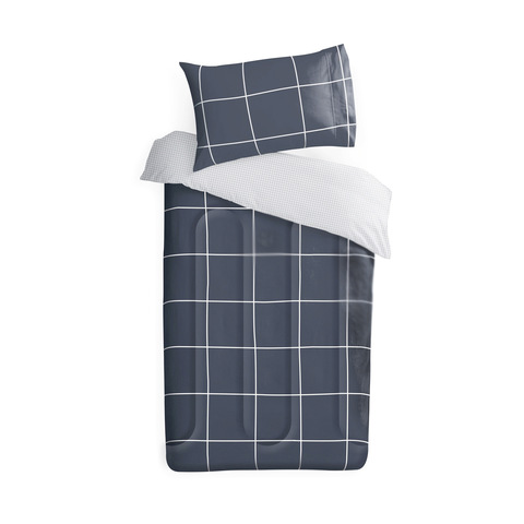 Graphite Comforter Set Single Bed Kmartnz