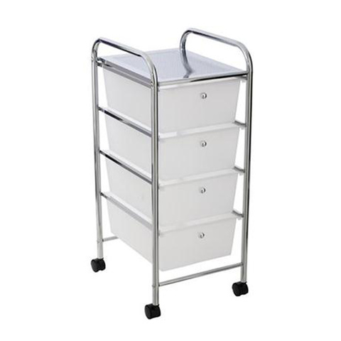 4 Drawer Chrome Trolley Kmartnz