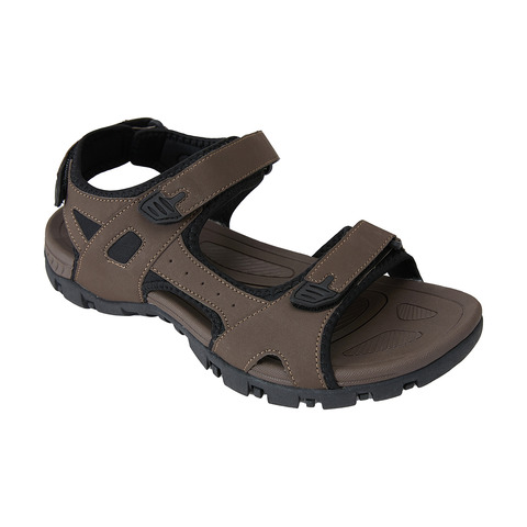 schuh chaser leather chunky buckle sandals in black