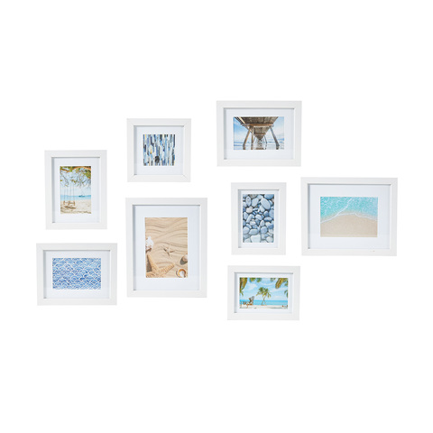 8 Piece Wall Photo Frame Set White - Kmart NZ