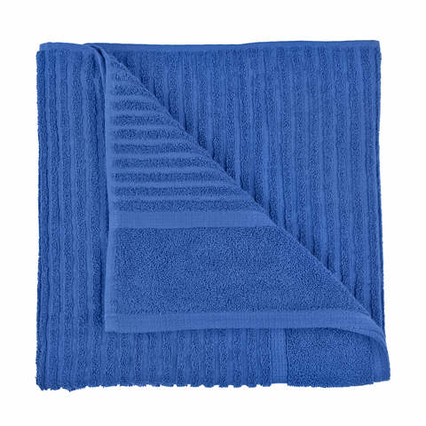 Metro Ribbed Cotton Bath Towel - Cobalt Blue | KmartNZ