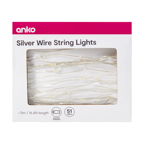 Silver Wire String Lights Kmart Nz Silver Wire String Lights Kmart Nz, Ball String Lights Kmart Australia