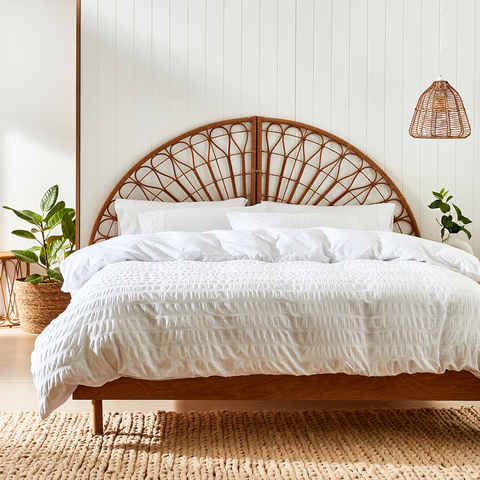 King Bed Woven Arch Bedhead Kmart Nz, How Much Weight Can A Wood Bed Frame Hold In Minecraft