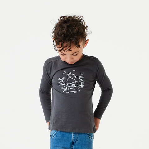 Long Sleeve Printed T shirt - Kmart NZ