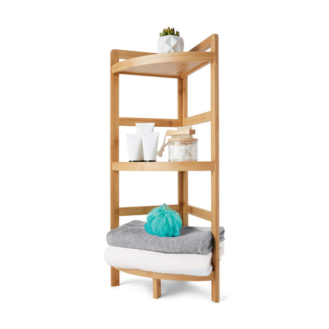 Bamboo 3 Tier Corner Shelf Kmartnz