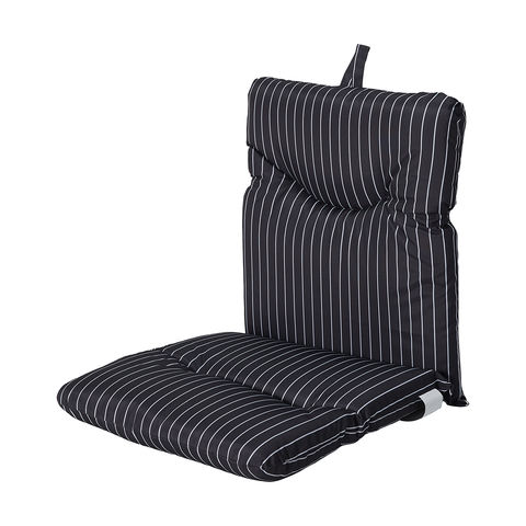 Outdoor Highback Cushion Grey Stripe, Cushion Covers For Outdoor Furniture Nz