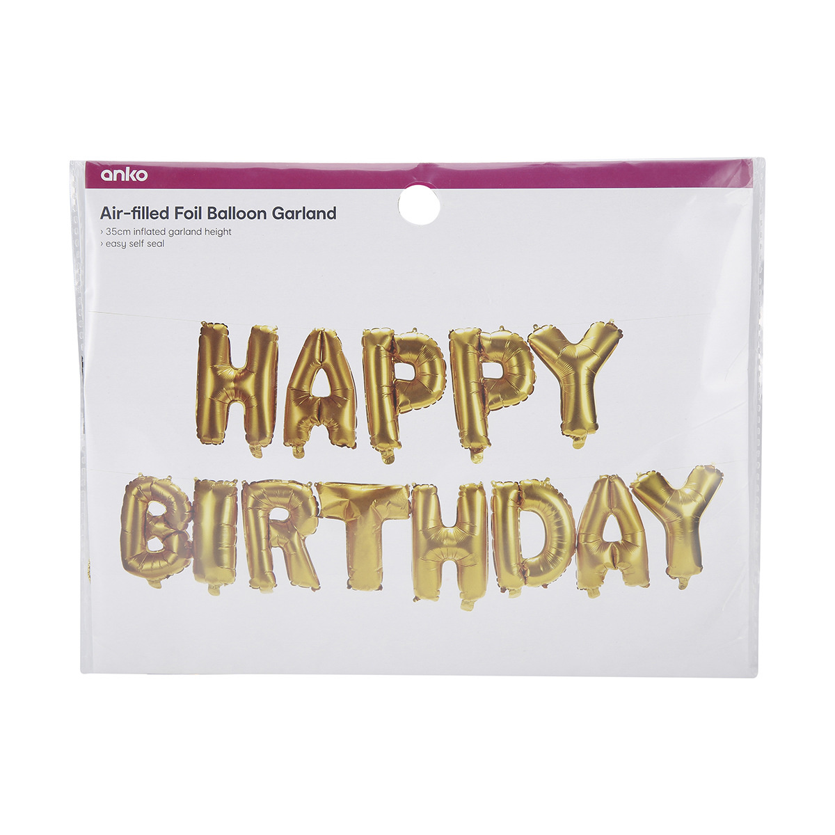 Air Filled Foil Balloon Garland Kmart