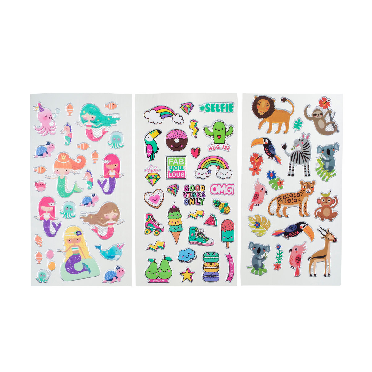 Puffy Glitter Stickers Assorted KmartNZ